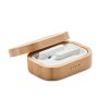 Wireless Earbuds in Bamboo Case - Earphones & Headphones