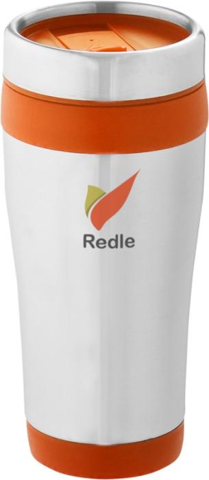 Insulated Tumbler - Silver/Blue Silver/Black Silver/Red Silver/White Silver/Green Silver/Orange  - Thermal, Travel Cups