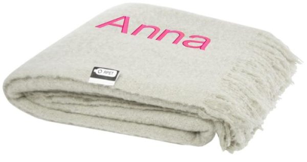 RPET Mohair Throw - Light Grey Beige - Home & Barware RPET Mohair Throw - Light Grey Beige - Home & Barware