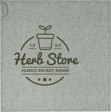 Recycled Cotton Kitchen Towel - Grey Natural Green  - Home & Barware