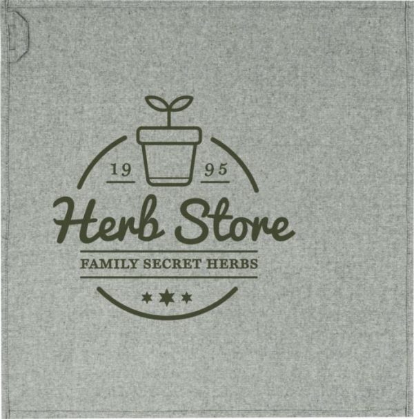 Recycled Cotton Kitchen Towel - Grey Natural Green  - Home & Barware