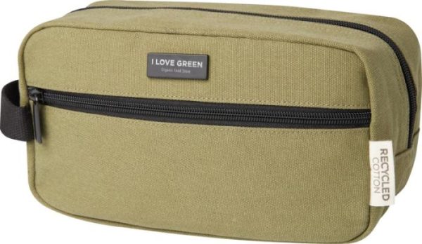 Recycled Canvas Toiletry Bag - Grey Navy Olive Black  - Travel Accessories