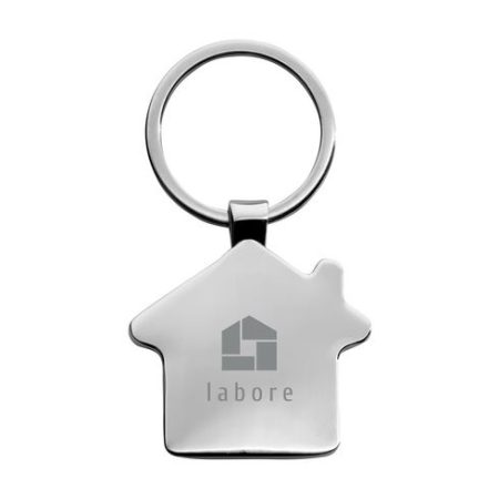 House Shaped Bamboo Keyring - Keyrings