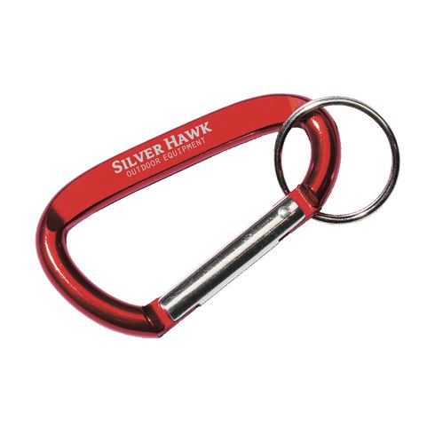 Carabiner Hook Keyring - Blue Silver Red Black  - Keyrings
