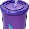 Stadium Double-Walled Cup - Lime Blue Magenta Purple Orange Red White  - Water Bottles