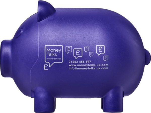 HIPS Mini Piggy Bank - White Purple - Home & Barware, Sustainable products HIPS Mini Piggy Bank - White Purple - Home & Barware, Sustainable products