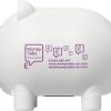 HIPS Mini Piggy Bank - White Purple  - Home & Barware, Sustainable products