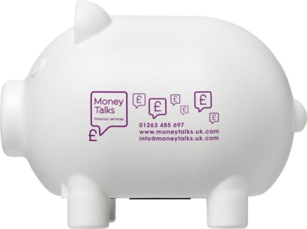 HIPS Mini Piggy Bank - White Purple - Home & Barware, Sustainable products HIPS Mini Piggy Bank - White Purple - Home & Barware, Sustainable products
