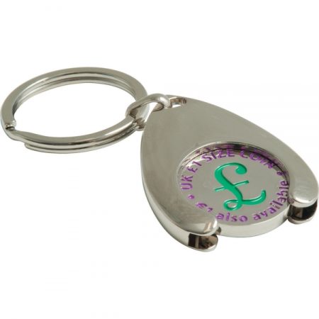 Stamped Trolley Coin Keyring - Keyrings