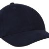100% Brushed Heavy Cotton Cap - Black Blue  - Hats & Caps