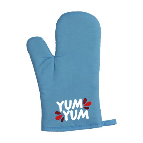 Oven Glove - Red Black Light Blue Ecru  - Home & Barware