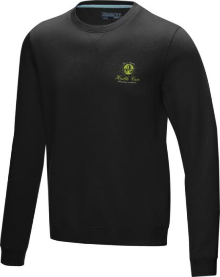 Men's GOTS & GRS Crewneck Sweater - White Red Navy Grey Black  - Hoodies & Sweatshirts