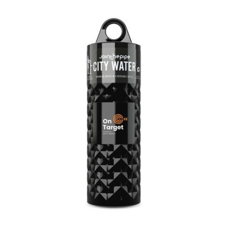 Twist Top, Sugar Cane Water Bottle - Black White  - Water Bottles