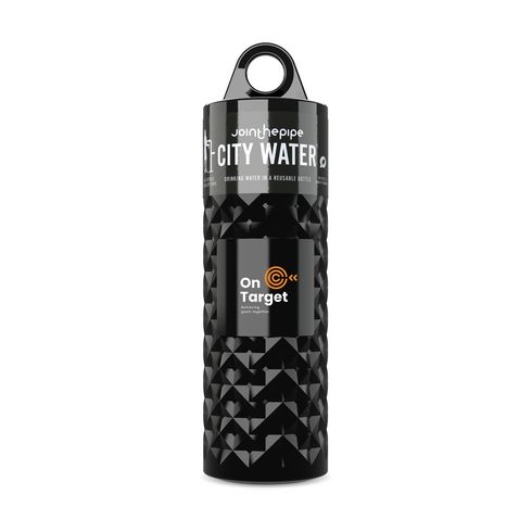 Twist Top, Sugar Cane Water Bottle - Black White  - Water Bottles