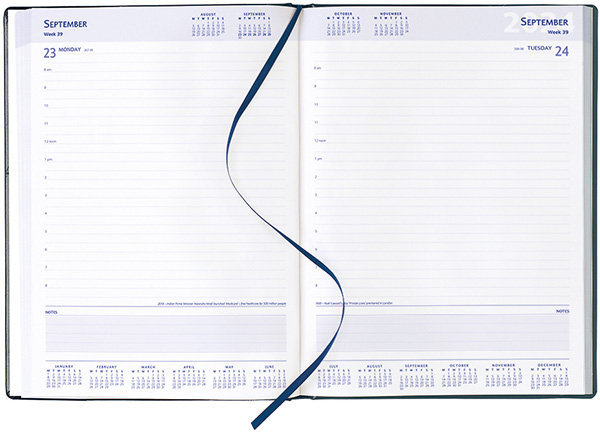 A4 Padded Diary - Black Blue Burgandy Green - Office Supplies A4 Padded Diary - Black Blue Burgandy Green - Office Supplies