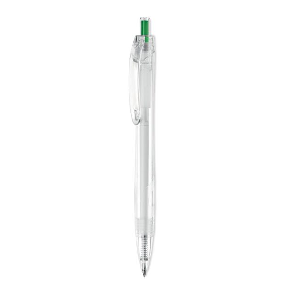 RPET Push Ball Pen - Orange Red Green Blue Transparent Black - Pens RPET Push Ball Pen - Orange Red Green Blue Transparent Black - Pens