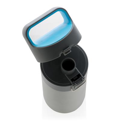 Lcokable Vaccum Bottle - White Grey/Blue  - Water Bottles