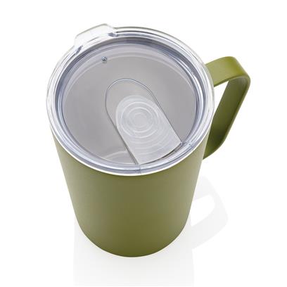 RCS Steel Mug with Lid - Black Grey White Blue Green  - Travel Cups