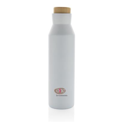 Recycled Stainless Steel, Vacuum Bottle - Black Silver White Blue - Thermal Recycled Stainless Steel, Vacuum Bottle - Black Silver White Blue - Thermal