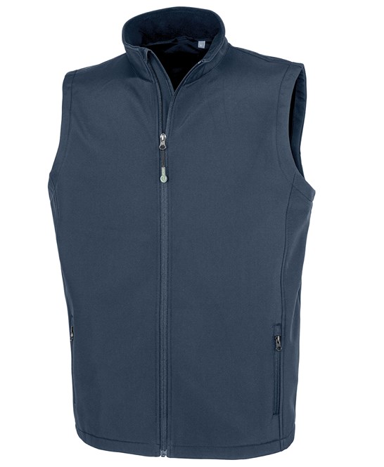 Men's Recycled Softshell Bodywarmer - Grey Black Navy Blue  - Jackets