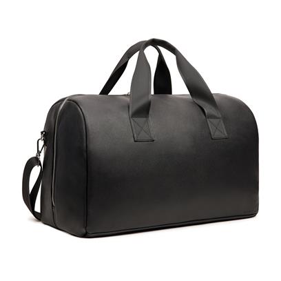 Recycled PU Weekend Bag - Black Brown  - Travel Accessories