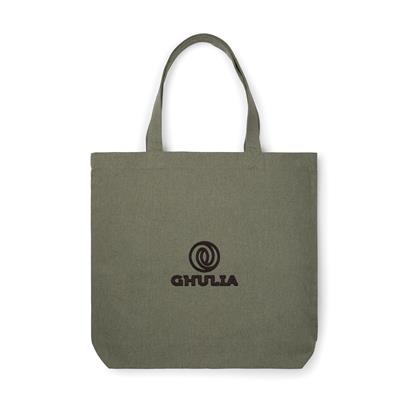 Recycled Canvas Tote Bag - Green Navy Off White Black  - Tote Bags